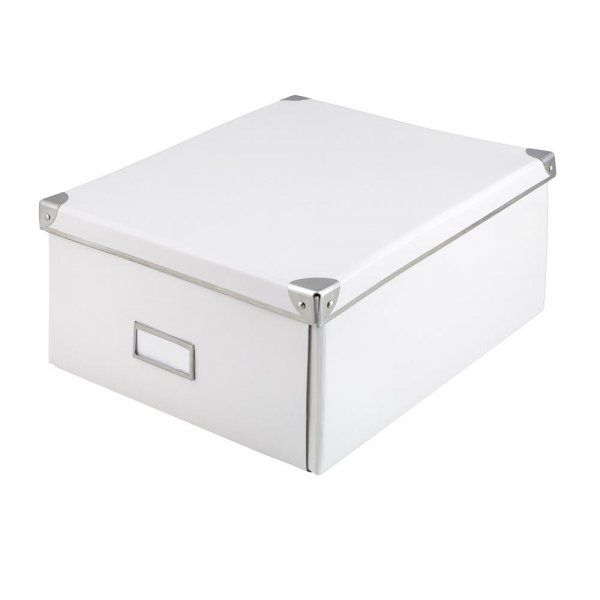 Produktbild: Idena Aufbewahrungsbox faltbar wei&szlig; 35x28x17cm