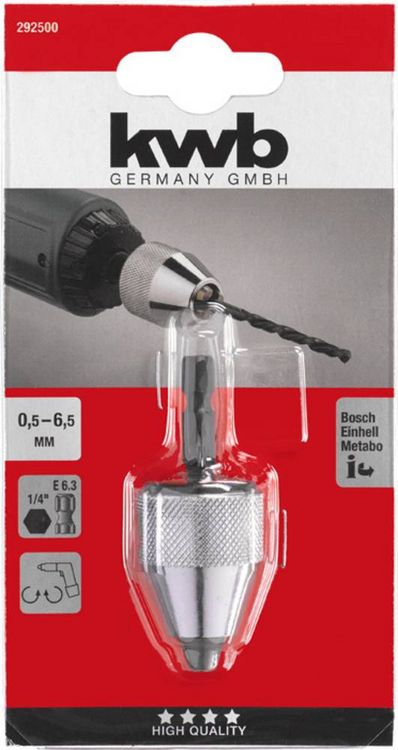 Produktbild: Kwb Schnellspann-Bohrfutter 292500 0,5 - 6,5mm