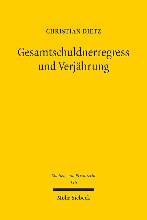 Produktbild: Gesamtschuldnerregress und Verj&auml;hrung