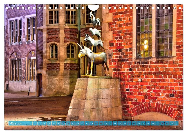 Produktbild: Kalender Hansestadt Bremen a. d. Weser, 2026 (Wandkalender 2026 DIN A4 quer), CALVENDO Monatskalender