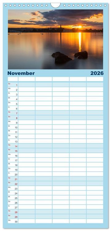 Produktbild: Familienplaner 2026 - Magie des Bodensees mit 5 Spalten (Wandkalender, 21 x 45 cm) CALVENDO