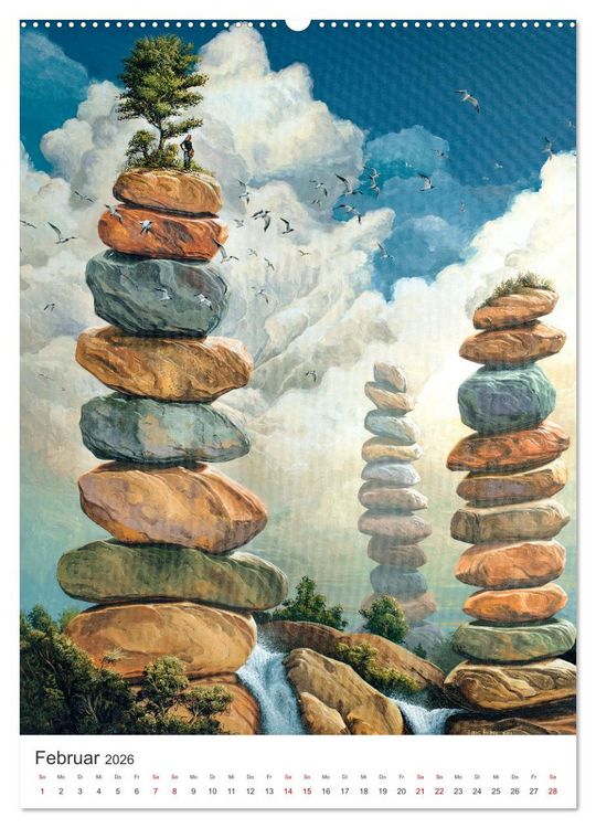 Produktbild: TraumLandschaften (hochwertiger Premium Wandkalender 2026 DIN A2 hoch), Kunstdruck in Hochglanz