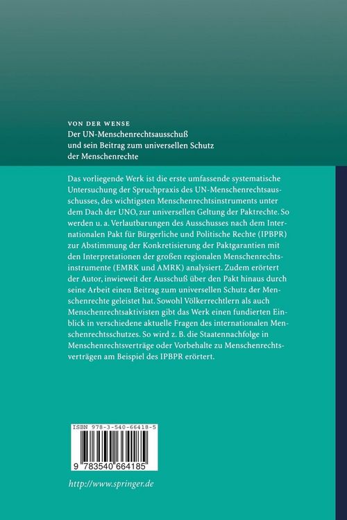 Produktbild: Der UN-Menschenrechtsausschu&szlig; und sein Beitrag zum universellen Schutz der Menschenrechte