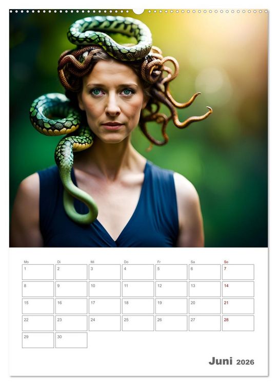 Produktbild: Gesch&ouml;pfe der griechischen Mythologie - Eine KI-Welt der griechischen G&ouml;tter, Kreaturen und Abenteurer (Wandkalender 2026 DIN A2 hoch), CALVENDO Monatskalender
