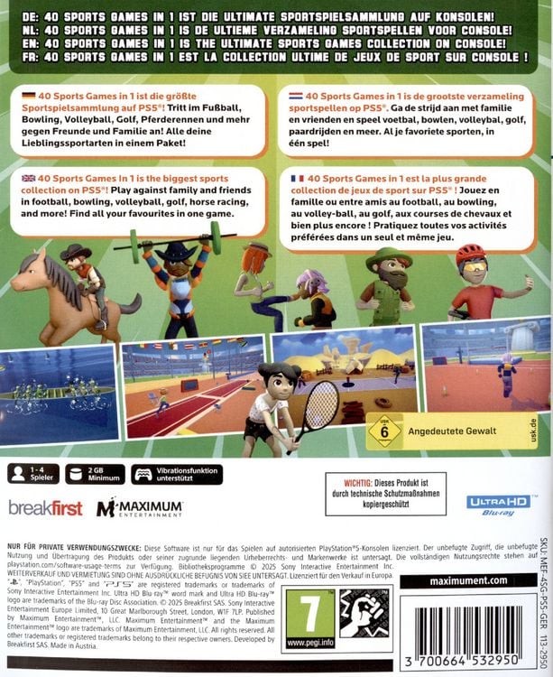 Produktbild: 40 Sports Games in 1