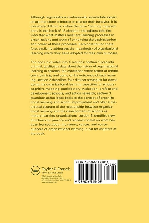Produktbild: Organizational Learning in Schools
