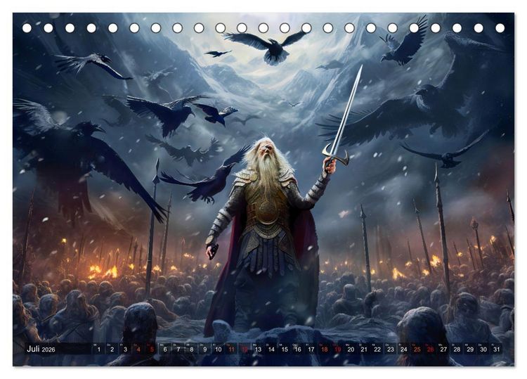 Produktbild: G&ouml;tterd&auml;mmerung - Der Ragnar&ouml;k in der nordischen Mythologie (Tischkalender 2026 DIN A5 quer), CALVENDO Monatskalender