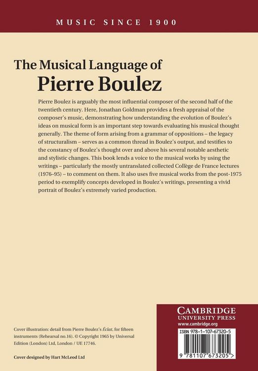 Produktbild: The Musical Language of Pierre Boulez