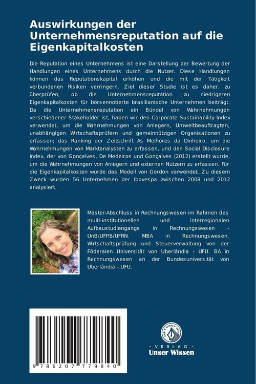 Produktbild: Auswirkungen der Unternehmensreputation auf die Eigenkapitalkosten