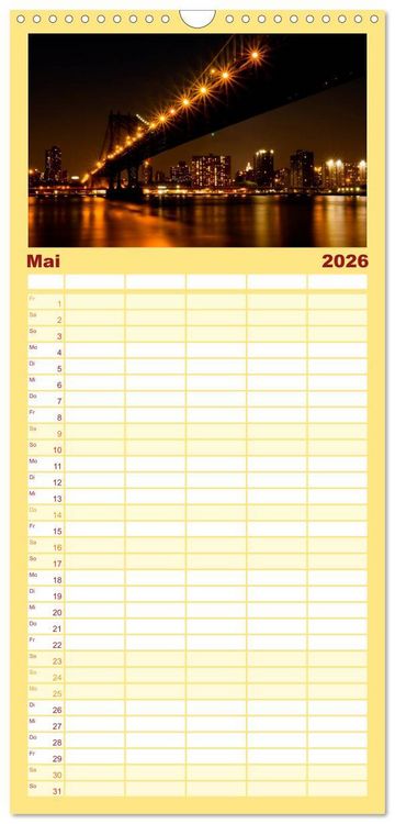 Produktbild: Familienplaner 2026 - NEW YORK CITY Stadt der Superlative mit 5 Spalten (Wandkalender, 21 x 45 cm) CALVENDO