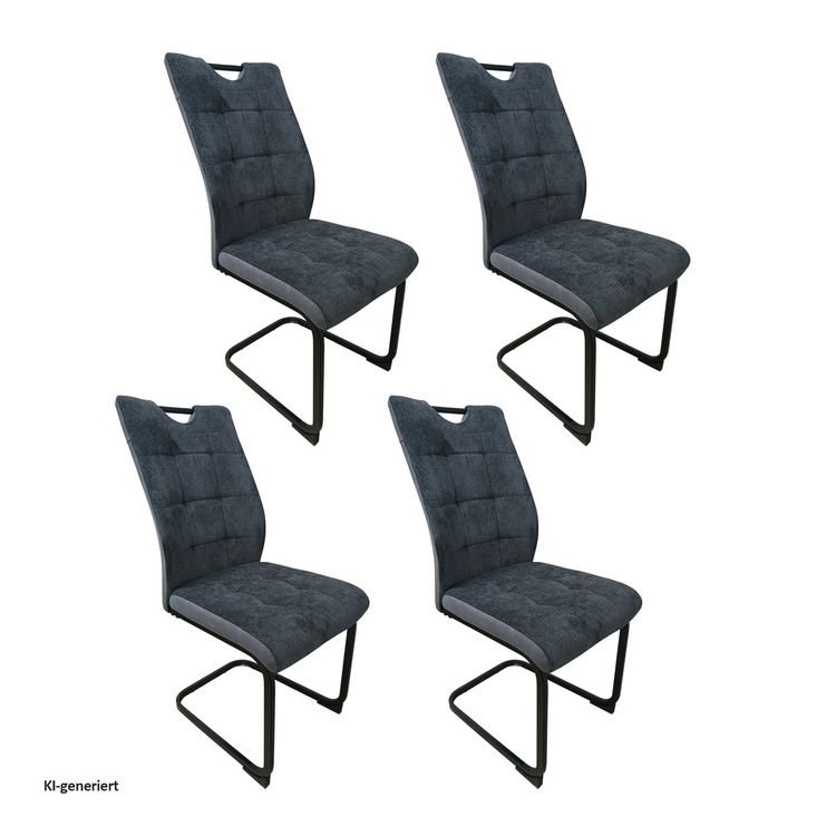 Produktbild: HTI-Living Schwingstuhl Mateo Grau 4er-Set Schwingstuhl Mateo Grau 4er-Set
