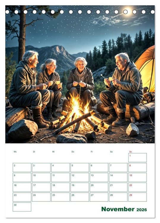 Produktbild: Alt, aber oho - Graue Haare, bunte Abenteuer (Tischkalender 2026 DIN A5 hoch), CALVENDO Monatskalender