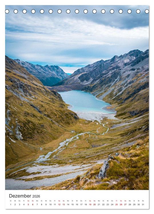 Produktbild: Neuseeland - Das Traumland schlechthin. (Tischkalender 2026 DIN A5 hoch), CALVENDO Monatskalender