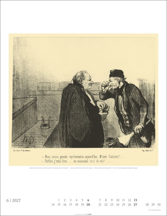 Produktbild: Honor&eacute; Daumier: Die Juristen Kalender 2027
