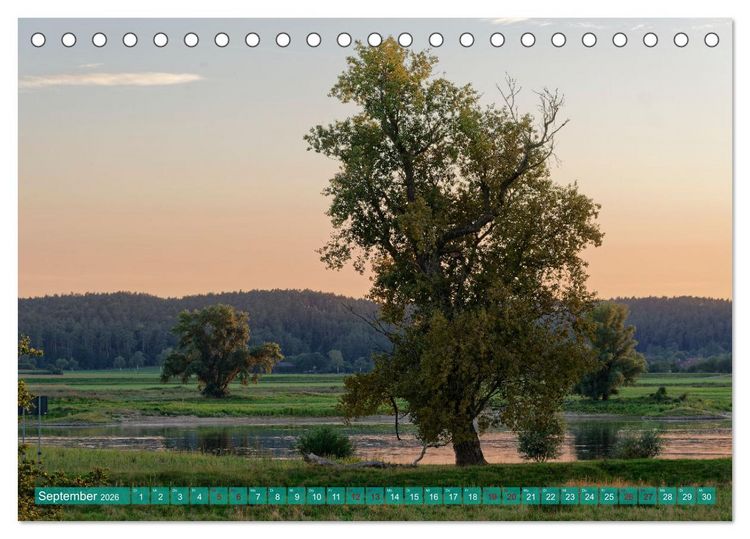 Produktbild: Flusslandschaft Elbe (Tischkalender 2026 DIN A5 quer), CALVENDO Monatskalender