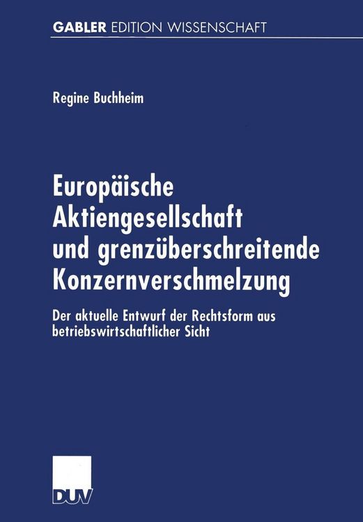 Produktbild: Europ&auml;ische Aktiengesellschaft und grenz&uuml;berschreitende Konzernverschmelzung