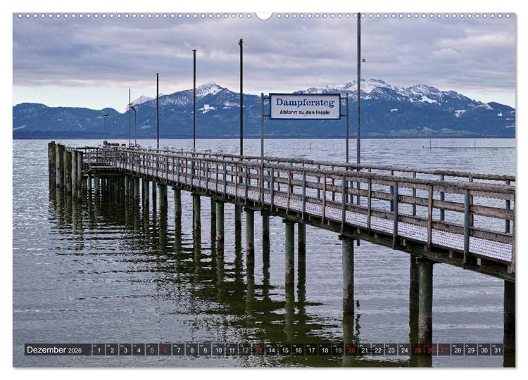 Produktbild: Stille Tage am Chiemsee (Wandkalender 2026 DIN A2 quer), CALVENDO Monatskalender