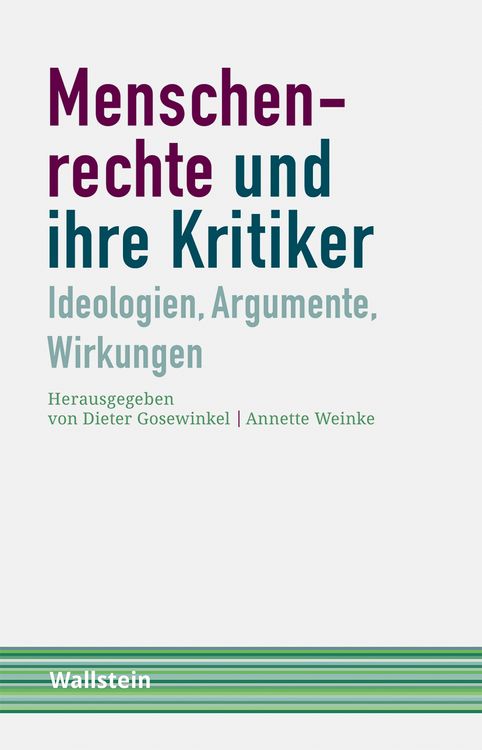 Produktbild: Menschenrechte und ihre Kritiker