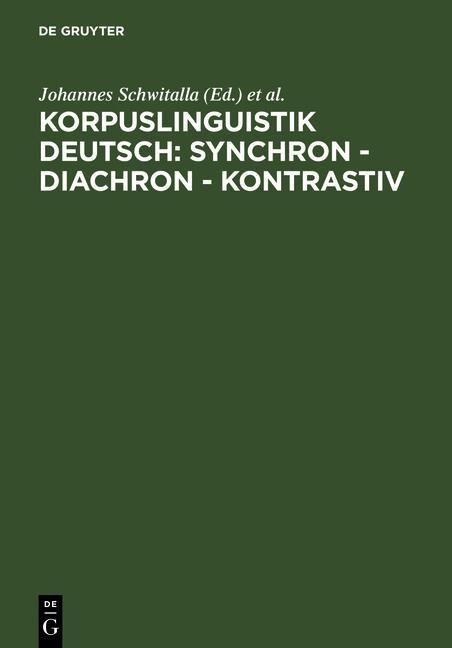 Produktbild: Korpuslinguistik deutsch: synchron - diachron - kontrastiv
