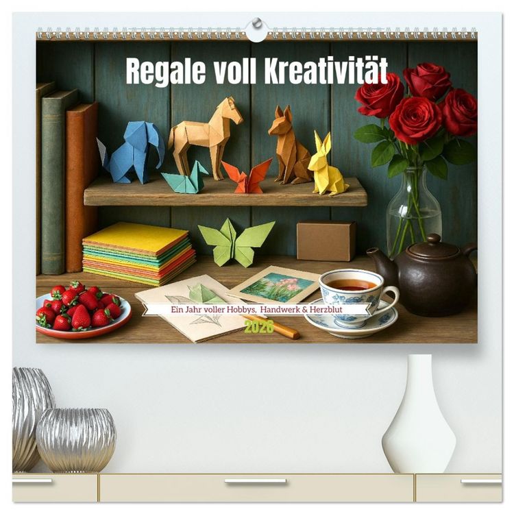 Produktbild: Regale voll Kreativit&auml;t (hochwertiger Premium Wandkalender 2026 DIN A2 quer), Kunstdruck in Hochglanz