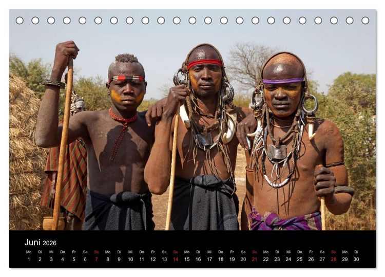 Produktbild: Landleben in &Auml;thiopien (Tischkalender 2026 DIN A5 quer), CALVENDO Monatskalender