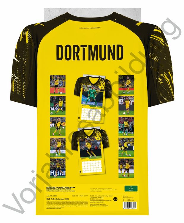 Produktbild: BVB Trikotkalender 2027