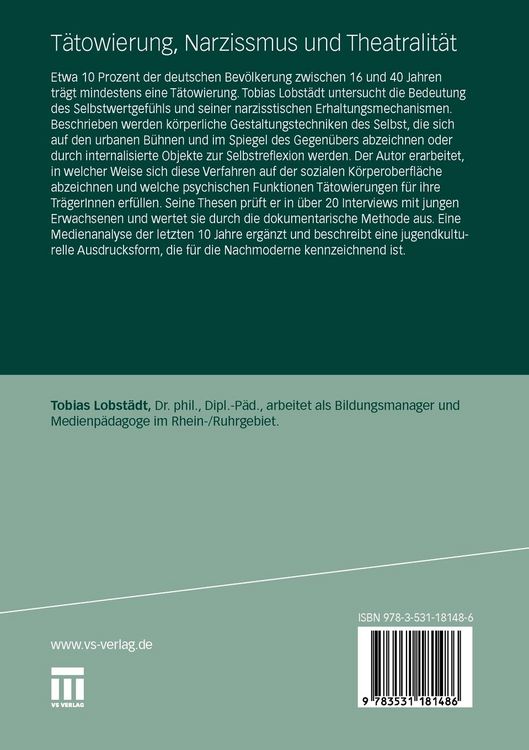Produktbild: T&auml;towierung, Narzissmus und Theatralit&auml;t