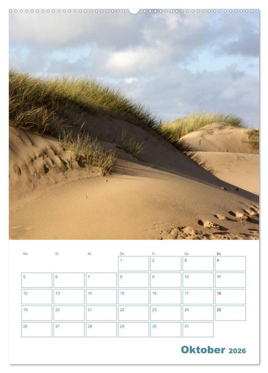 Produktbild: Sylter D&uuml;nen (Wandkalender 2026 DIN A2 hoch), CALVENDO Monatskalender