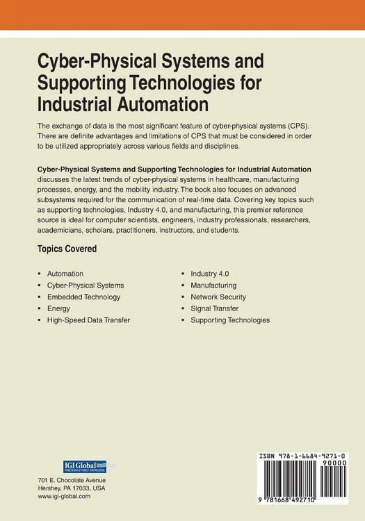 Produktbild: Cyber-Physical Systems and Supporting Technologies for Industrial Automation