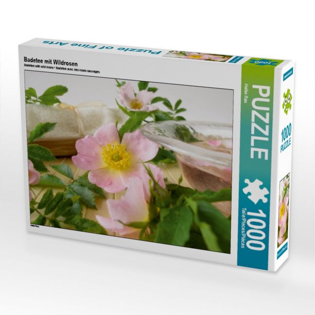 Produktbild: CALVENDO Puzzle Badetee mit Wildrosen | 1000 Teile Lege-Gr&ouml;&szlig;e 64x48cm Foto-Puzzle f&uuml;r gl&uuml;ckliche Stunden
