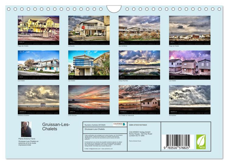 Produktbild: Gruissan-Les-Chalets (Calendrier mural 2026 DIN A4 vertical), CALVENDO calendrier mensuel