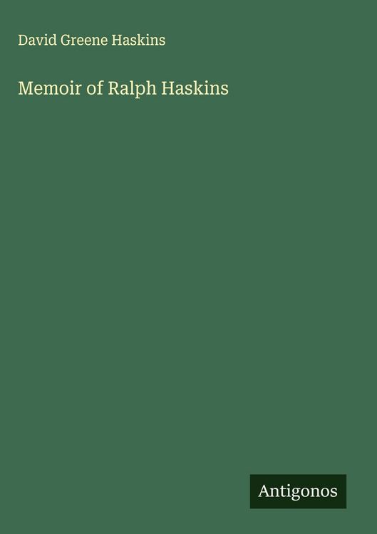 Produktbild: Memoir of Ralph Haskins