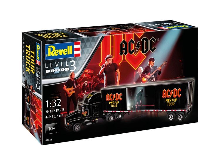 Produktbild: Revell 07731 AC/DC Tour Truck & Trailer &bdquo;Power Up&ldquo; Truckmodell Bausatz 1:32