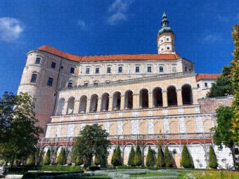 Produktbild: CALVENDO Puzzle Schloss Mikulov, deutsch Nikolsburg in der Tschechischen Republik | 1000 Teile Lege-Gr&ouml;&szlig;e 64x48cm Foto-Puzzle f&uuml;r gl&uuml;ckliche Stunden