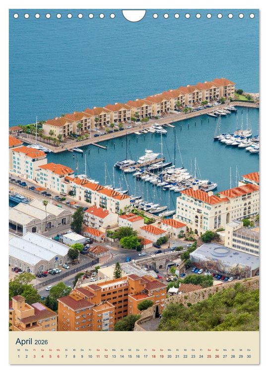 Produktbild: Gibraltar - Die Heimat der Berberaffen auf dem Rock (Wandkalender 2026 DIN A4 hoch), CALVENDO Monatskalender