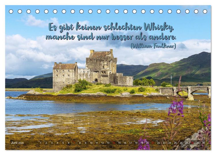 Produktbild: Whisky-Spr&uuml;che (Tischkalender 2026 DIN A5 quer), CALVENDO Monatskalender