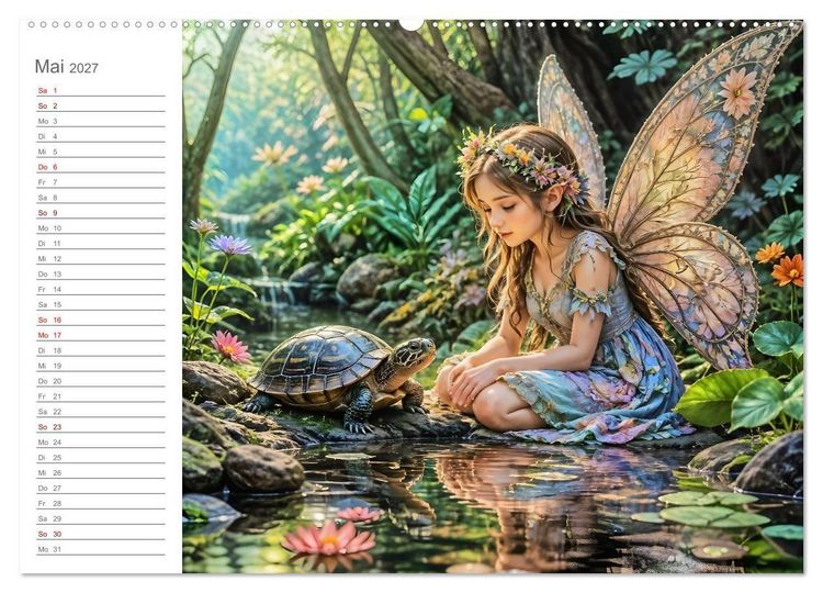 Produktbild: Magische Weggef&auml;hrten - Zw&ouml;lf Feen und ihre tierischen Begleiter (Wandkalender 2027 DIN A2 quer), CALVENDO Monatskalender