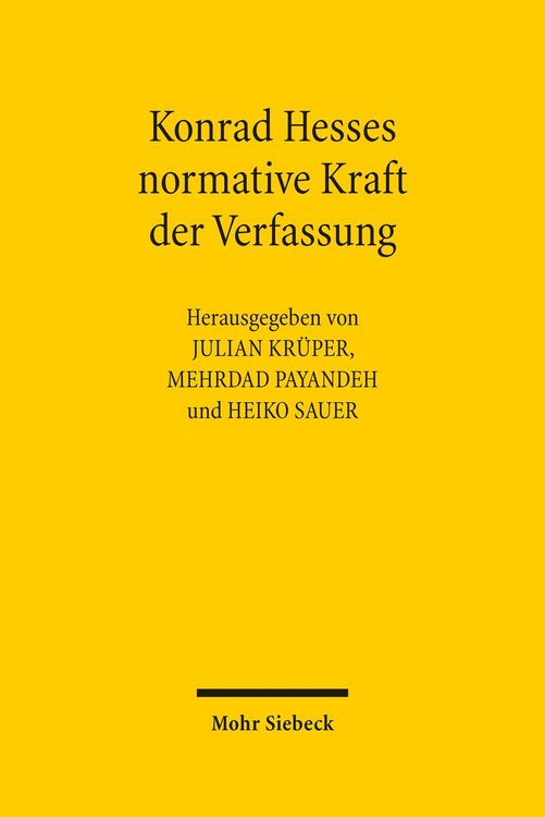 Produktbild: Konrad Hesses normative Kraft der Verfassung