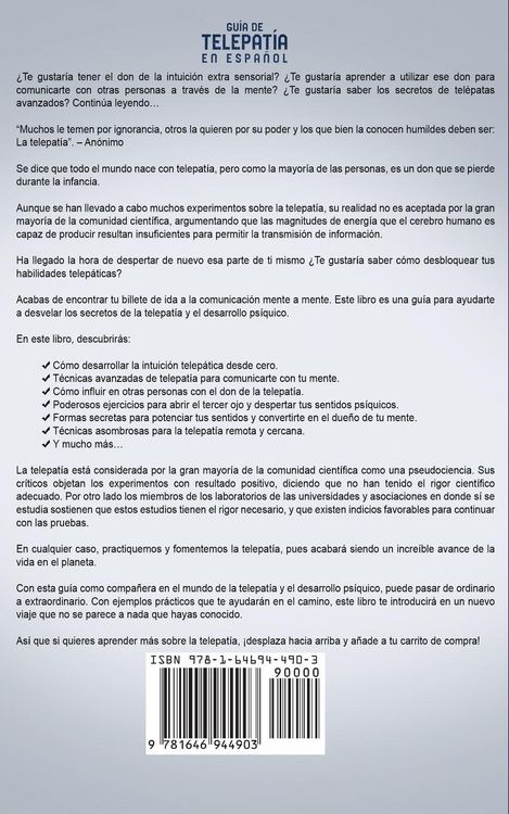Produktbild: Gu&iacute;a de Telepat&iacute;a en Espa&ntilde;ol