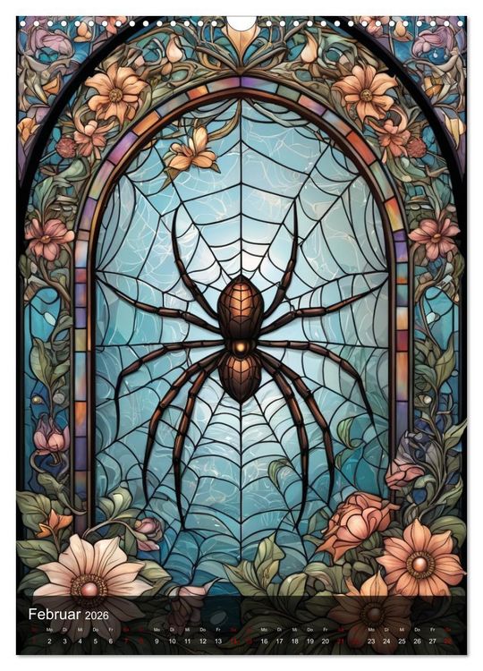 Produktbild: Wildtiere und Glaskunst im Tiffany Stil (Wandkalender 2026 DIN A3 hoch), CALVENDO Monatskalender