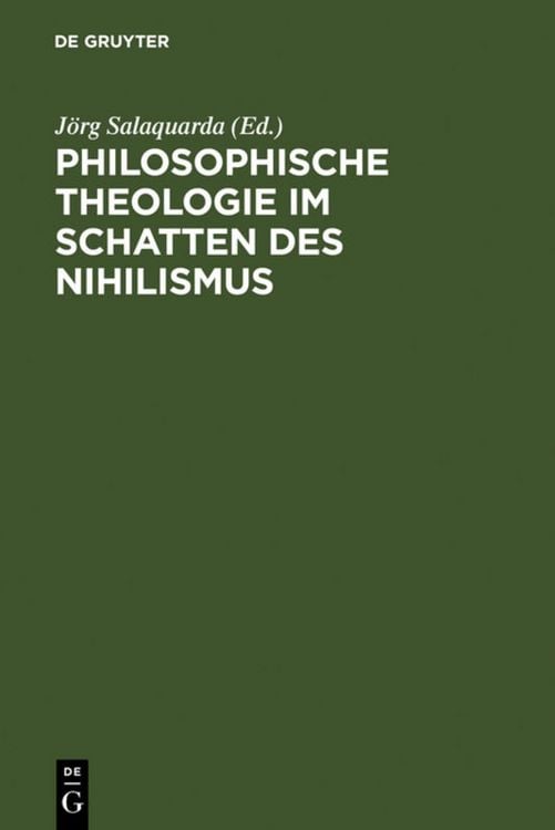 Produktbild: Philosophische Theologie im Schatten des Nihilismus