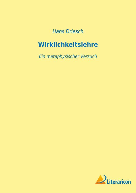 Produktbild: Wirklichkeitslehre