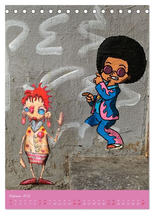 Produktbild: LOVE HAMBURG - STREET ART (Tischkalender 2026 DIN A5 hoch), CALVENDO Monatskalender