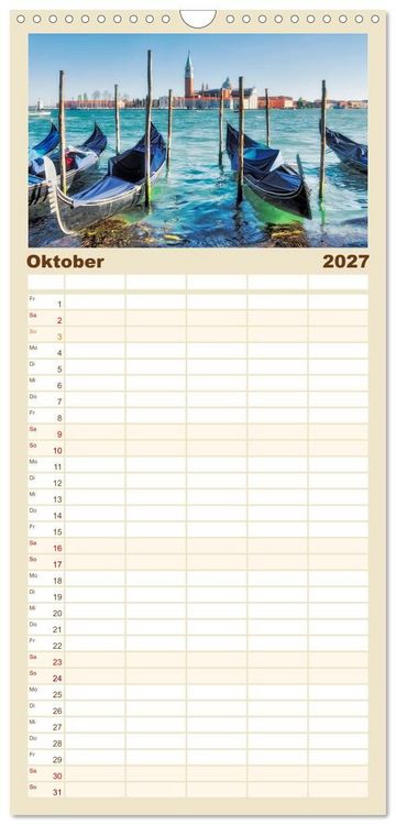Produktbild: Familienplaner 2027 - Venedig - Stadt im Meer mit 5 Spalten (Wandkalender, 21 x 45 cm) CALVENDO