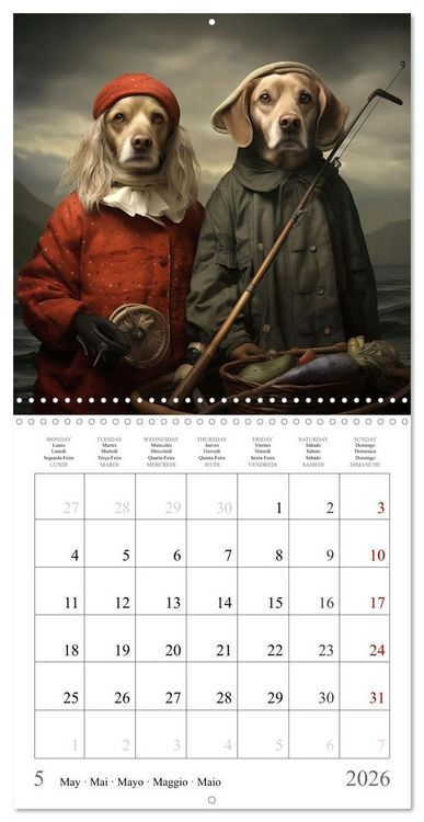 Produktbild: Fairy tale heroes with a wet nose (Wall Calendar 2026 12 &times; 12 Inch) CALVENDO 12 Month Wall Calendar