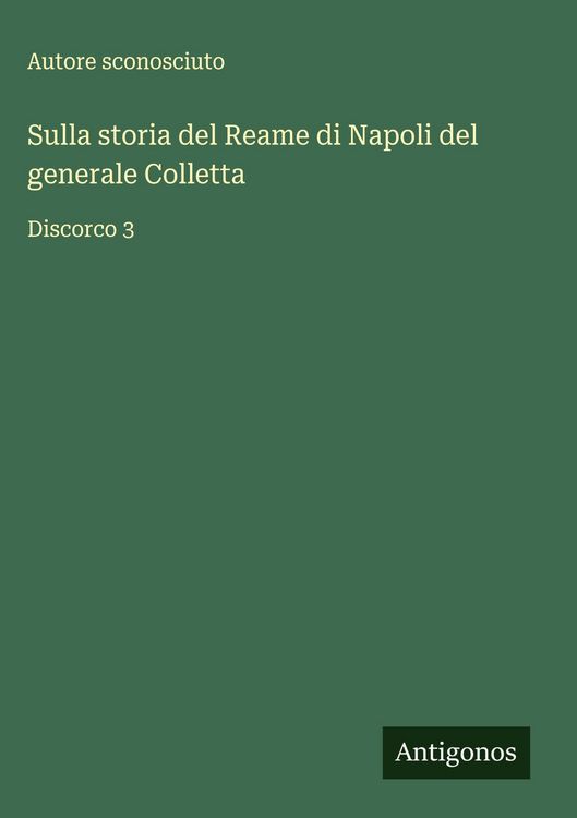 Produktbild: Sulla storia del Reame di Napoli del generale Colletta