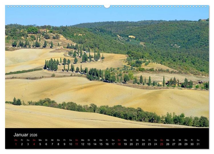 Produktbild: Toskana &ndash; Traumlandschaft in Italien (Wandkalender 2026 DIN A2 quer), CALVENDO Monatskalender