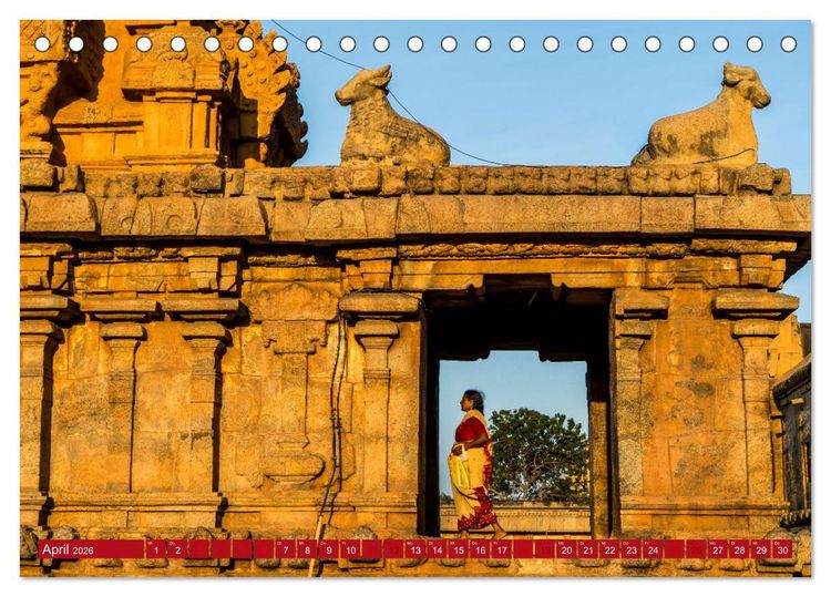 Produktbild: Indien - Der S&uuml;den (Tischkalender 2026 DIN A5 quer), CALVENDO Monatskalender