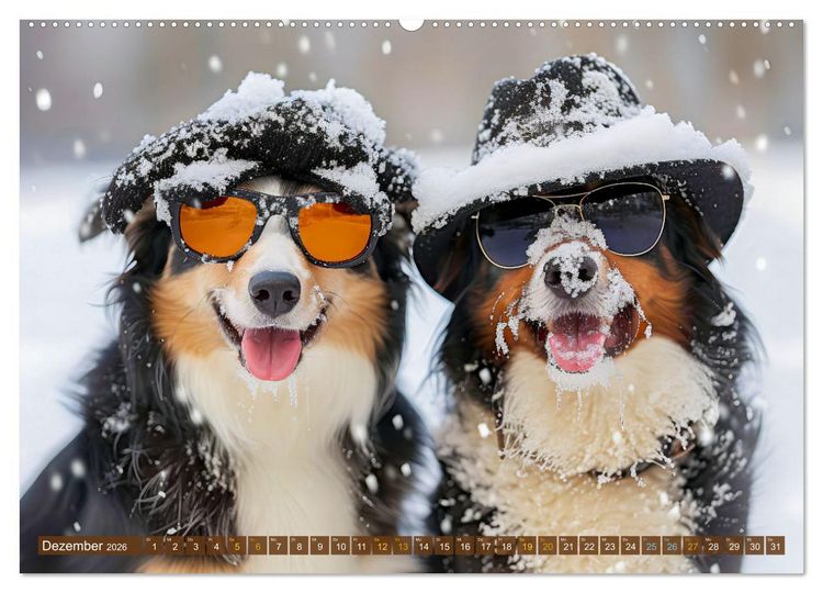 Produktbild: Bauernhof-Freunde - Hunde und ihre tierischen Freundschaften (Wandkalender 2026 DIN A2 quer), CALVENDO Monatskalender