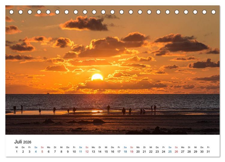 Produktbild: Lichtstimmungen in Sankt Peter-Ording (Tischkalender 2026 DIN A5 quer), CALVENDO Monatskalender